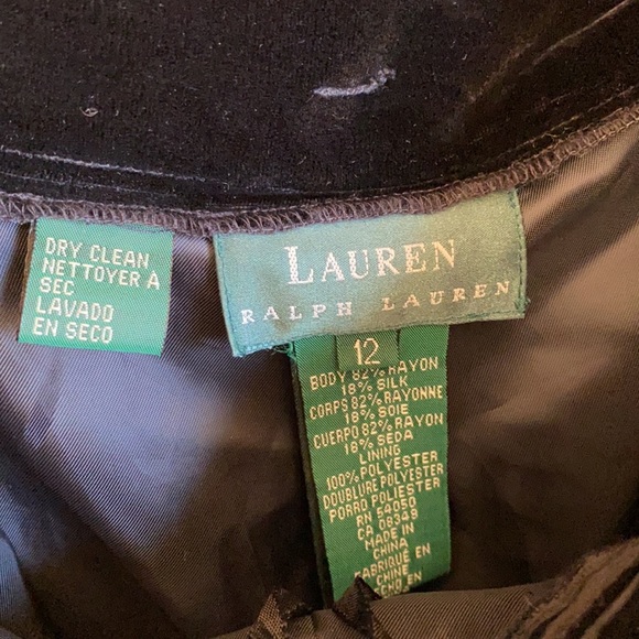 Ralph Lauren Velvet Slacks - Picture 2 of 3